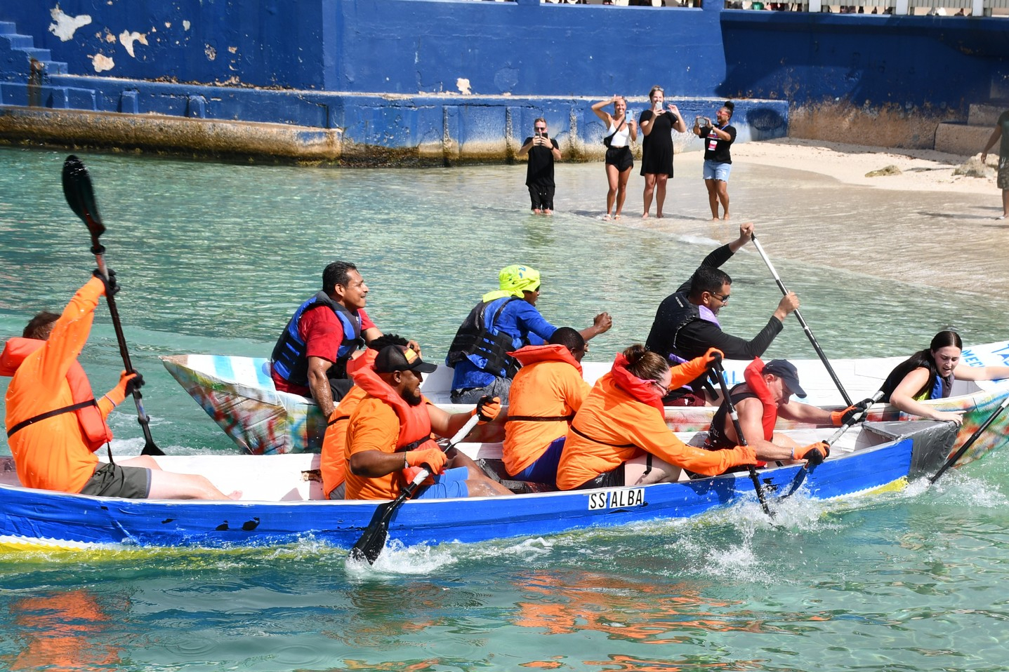 Cardboard boat regatta